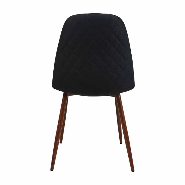 CHAISE DE SALLE À MANGER REMBOURRÉE NOIRE GRACIA