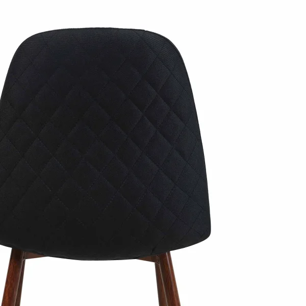 CHAISE DE SALLE À MANGER REMBOURRÉE NOIRE GRACIA