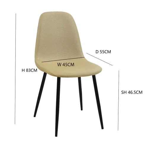 CHAISE DE SALLE À MANGER REMBOURRÉE ARENA GRACIA