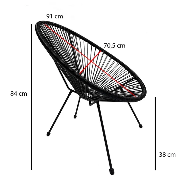 CHAISE MIAMI SPRINGS NOIR