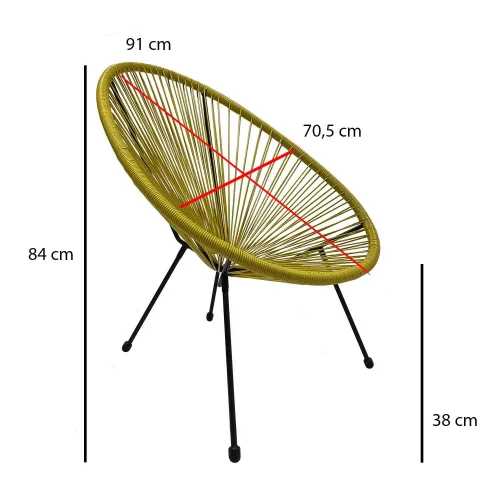 CHAISE MIAMI SPRINGS JAUNE