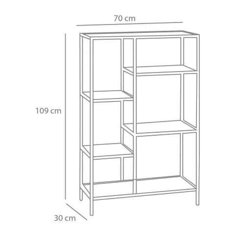 ÉTAGÈRE BASSE CHÊNE/NOIR SELENE