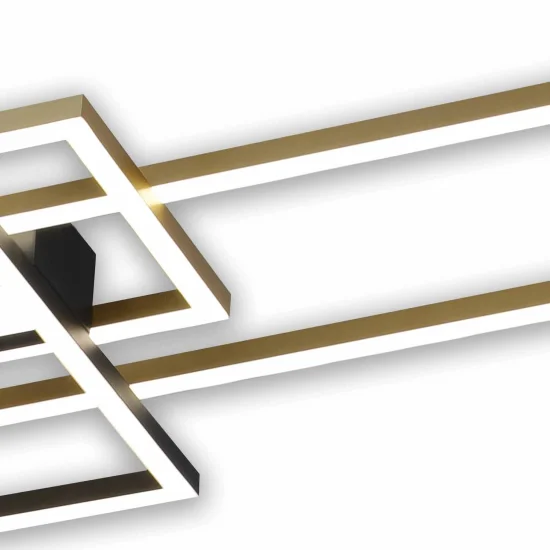 PLAFOND LED RÉGLABLE 110 W NOIR/OR ATTICUS 2