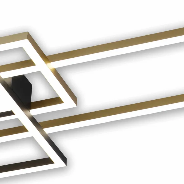 PLAFOND LED RÉGLABLE 110 W NOIR/OR ATTICUS