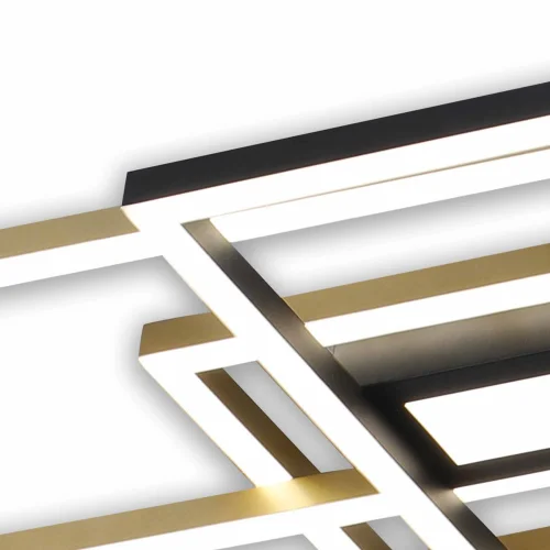 PLAFOND LED RÉGLABLE 110 W NOIR/OR ATTICUS