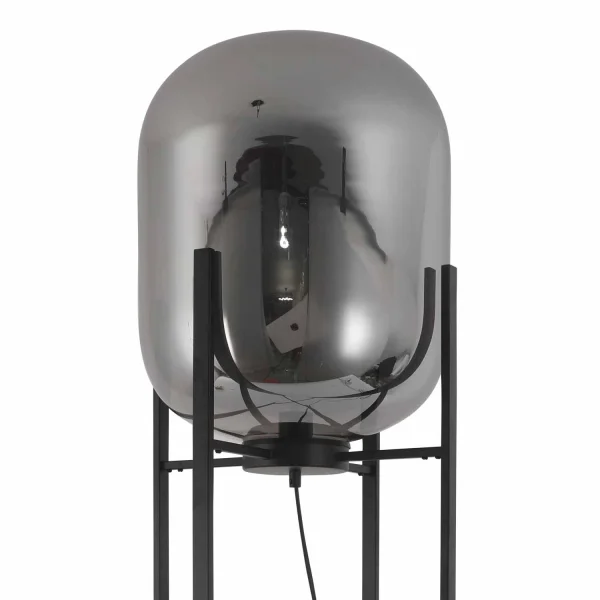 LAMPE DE PIED NOIRE/FUMÉE CORDELIA