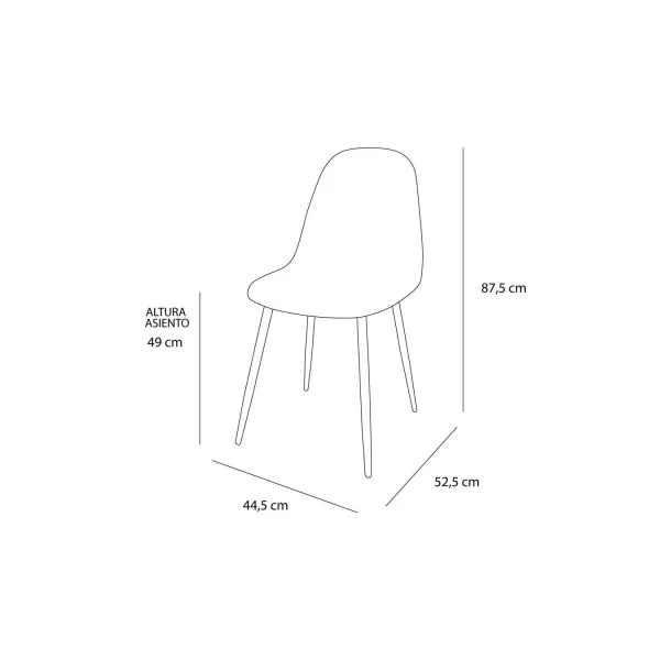 CHAISE DE SALLE Á MANGER EN TEXTILE COFFEE STENMARK