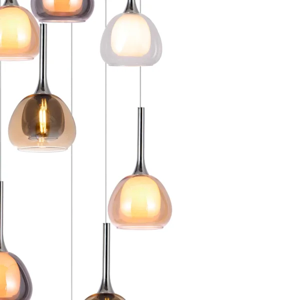 LAMPE D' ESCALIER 12 LUMIÈRES E14 NOLINA