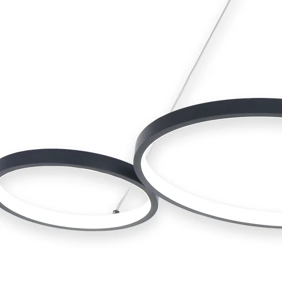 LUSTRE DE PLAFOND LED 65W RÉGLABLE NOIR SERENA 2