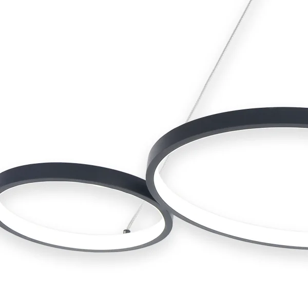 LUSTRE DE PLAFOND LED 65W RÉGLABLE NOIR SERENA