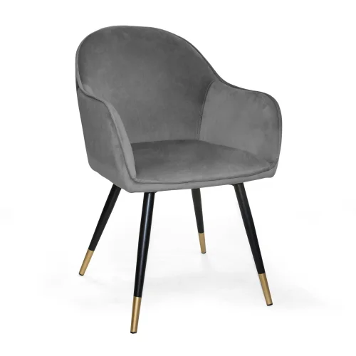 FAUTEUIL GRAYSON VELOURS GRIS