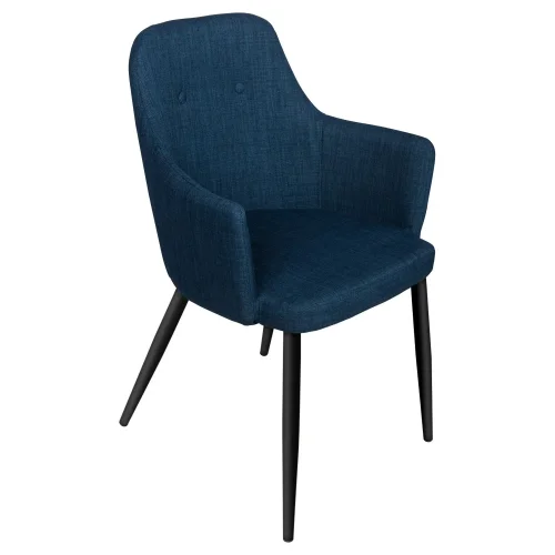 FAUTEUIL GUNNAR BLEU AVEC PIEDS NOIRS FAUTEUIL GUNNAR BLEU AVEC PIEDS NOIRS