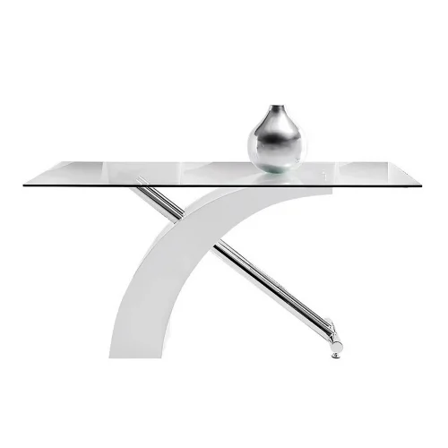 TABLE DE SALLE À MANGER TRANSPARENT/BLANCHE CLARITY