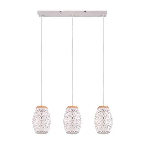 LUSTRE DE SUSPENSION 3 LUMIÈRES EN MÉTAL BLANC E27 BIRKITA LUSTRE DE SUSPENSION 3 LUMIÈRES EN MÉTAL BLANC E27 BIRKITA