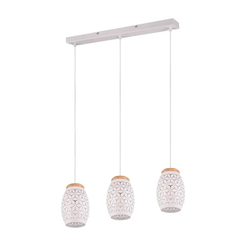 LUSTRE DE SUSPENSION 3 LUMIÈRES EN MÉTAL BLANC E27 BIRKITA LUSTRE DE SUSPENSION 3 LUMIÈRES EN MÉTAL BLANC E27 BIRKITA