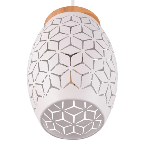 SUSPENSION 1 LUMIÈRE MÉTAL BLANC E27 BIRKITA