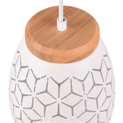 SUSPENSION 1 LUMIÈRE MÉTAL BLANC E27 BIRKITA