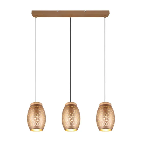 SUSPENSION 3 LUMIÈRES EN MÉTAL COFFEE E27 BIRKITA SUSPENSION 3 LUMIÈRES EN MÉTAL COFFEE E27 BIRKITA