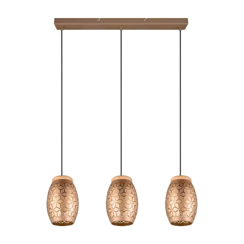 SUSPENSION 3 LUMIÈRES EN MÉTAL COFFEE E27 BIRKITA SUSPENSION 3 LUMIÈRES EN MÉTAL COFFEE E27 BIRKITA