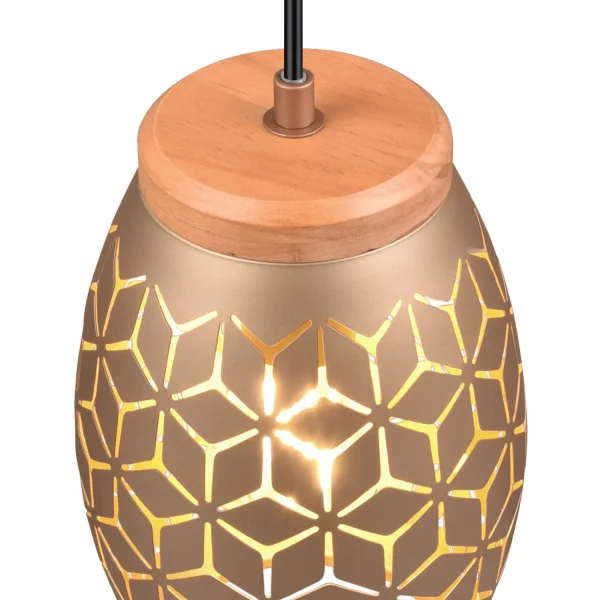 SUSPENSION 3 LUMIÈRES EN MÉTAL COFFEE E27 BIRKITA SUSPENSION 3 LUMIÈRES EN MÉTAL COFFEE E27 BIRKITA