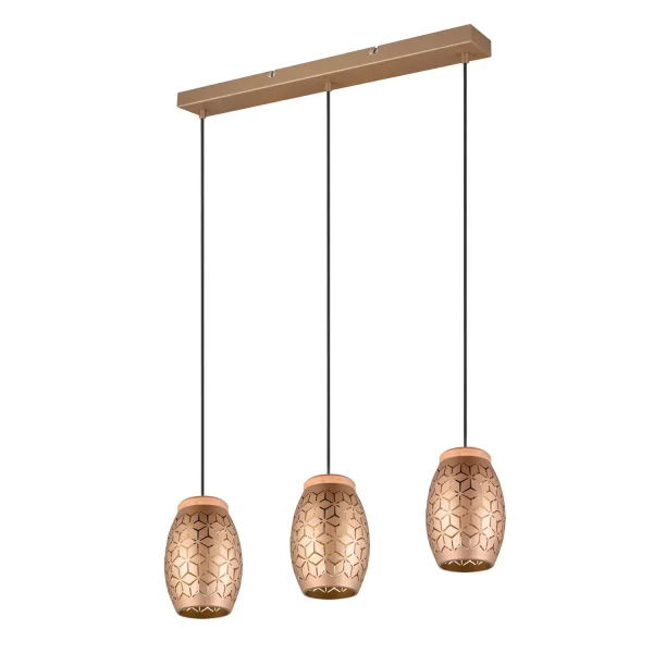 SUSPENSION 3 LUMIÈRES EN MÉTAL COFFEE E27 BIRKITA SUSPENSION 3 LUMIÈRES EN MÉTAL COFFEE E27 BIRKITA