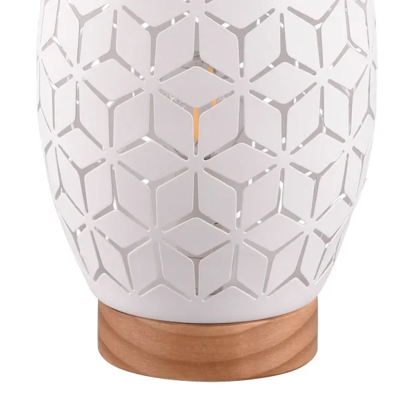 LAMPE DE TABLE 1 LUMIÈRE MÉTAL BLANC E27 BIRKITA LAMPE DE TABLE 1 LUMIÈRE MÉTAL BLANC E27 BIRKITA