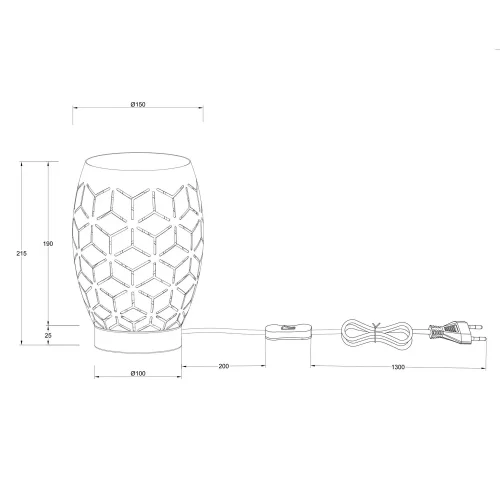 LAMPE DE TABLE 1 LUMIÈRE MÉTAL BLANC E27 BIRKITA LAMPE DE TABLE 1 LUMIÈRE MÉTAL BLANC E27 BIRKITA