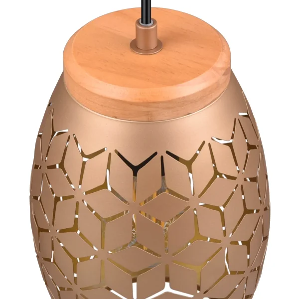 SUSPENSION 1 LUMIÈRE MÉTAL CAFÉ E27 BIRKITA