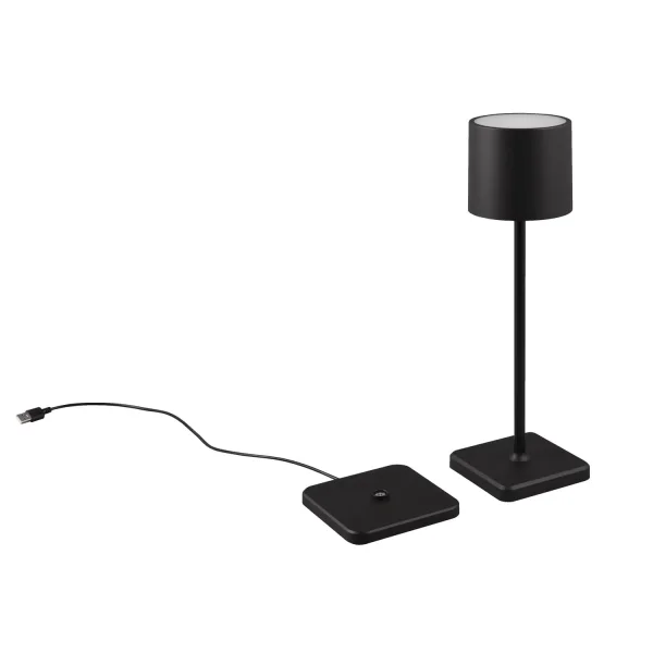 LAMPE DE TABLE EXTÉRIEURE LED 1,5 W RÉGLABLE IP54 NOIRE FRISCO