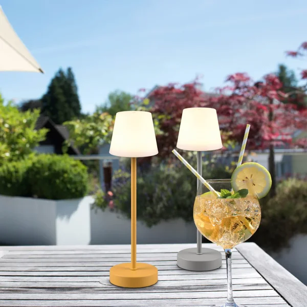 LAMPE DE TABLE TACTILE LED RÉGLABLE 2,2W IP44 JAUNE MINNA
