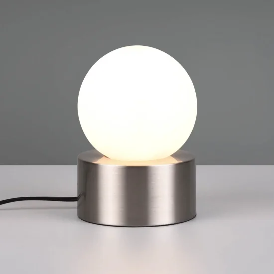 LAMPE DE TABLE TACTILE NICKEL MAT E14 HESPERIA