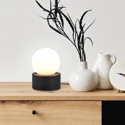 LAMPE DE TABLE TACTILE NOIRE E14 HESPERIA LAMPE DE TABLE TACTILE NOIRE E14 HESPERIA