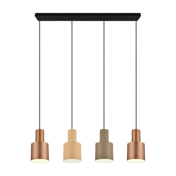 SUSPENSION PLAFOND 4 LUMIÈRES E27 AQUILES