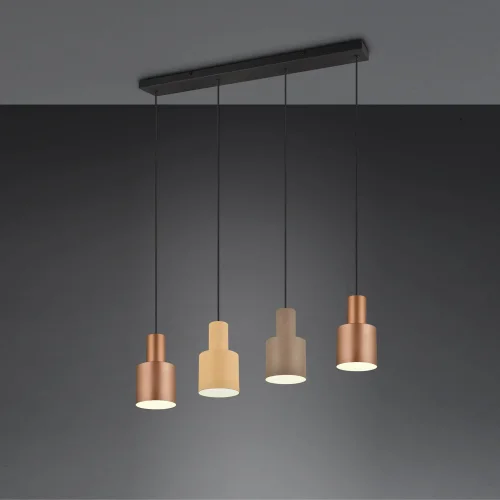 SUSPENSION PLAFOND 4 LUMIÈRES E27 AQUILES