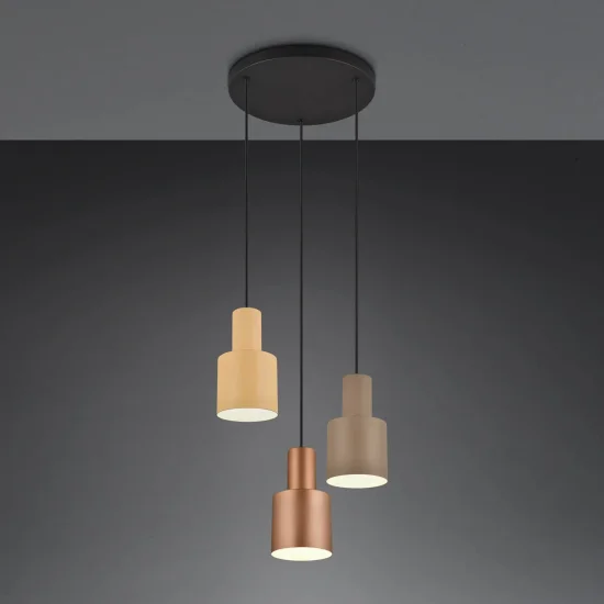 SUSPENSION DE PLAFOND 3 LUMIÈRES E27 AQUILES 2