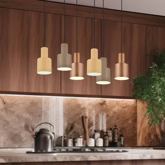 SUSPENSION DE PLAFOND 6 LUMIÈRES E27 AQUILES