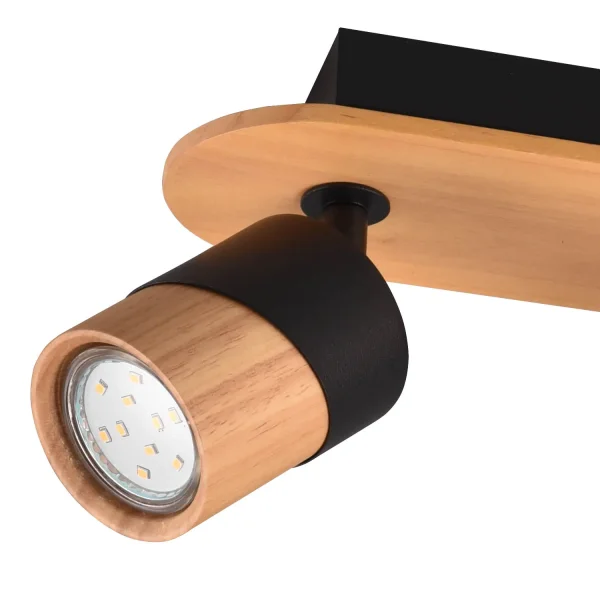 SPOT DE PLAFOND 3 LUMIÈRES NOIR AMARU GU10