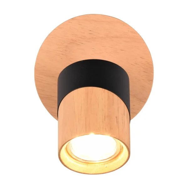 SPOT DE PLAFOND/MUR 1 LUMIÈRE GU10 NOIR AMARU