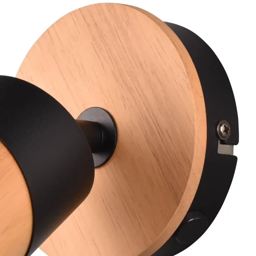 SPOT DE PLAFOND/MUR 1 LUMIÈRE GU10 NOIR AMARU