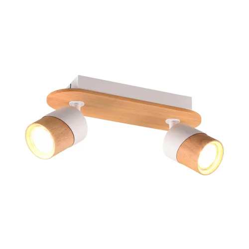 SPOT DE PLAFOND 2 LUMIÈRES GU10 BLANC AMARU