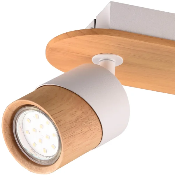 SPOT DE PLAFOND 2 LUMIÈRES GU10 BLANC AMARU