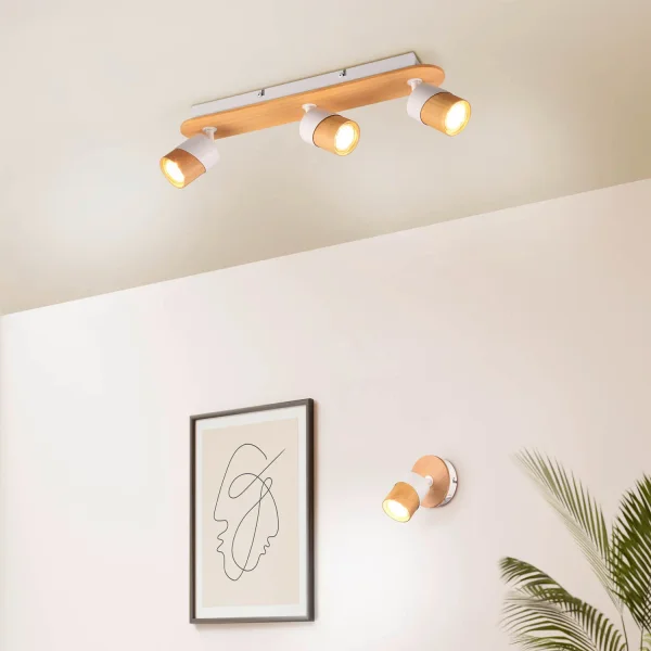 SPOT DE PLAFOND 3 LUMIÈRES GU10 BLANC AMARU