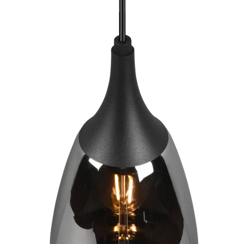 SUSPENSION 3 LUMIÈRES COULEUR ACIER CHROMÉ E14 LESLIE