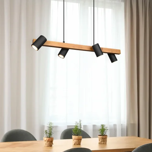 SUSPENSION DE 4 LUMIÈRES GU10 NOIR GRAFTON