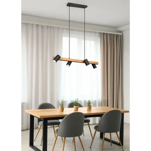 SUSPENSION DE 4 LUMIÈRES GU10 NOIR GRAFTON