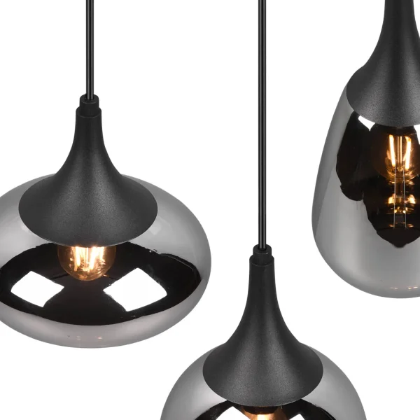 SUSPENSION 8 LUMIÈRES COULEUR ACIER CHROMÉ E14 LESLIE SUSPENSION 8 LUMIÈRES COULEUR ACIER CHROMÉ E14 LESLIE