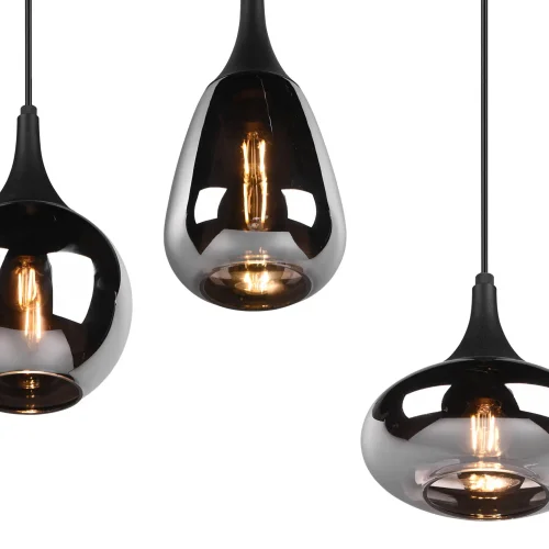 SUSPENSION 8 LUMIÈRES COULEUR ACIER CHROMÉ E14 LESLIE SUSPENSION 8 LUMIÈRES COULEUR ACIER CHROMÉ E14 LESLIE