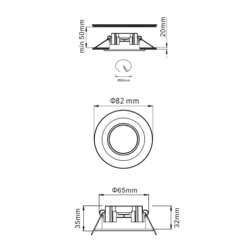 SPOT ENCASTRABLE LED 5W 3000K BLANC COLOMBO