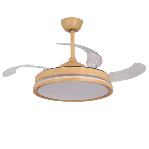 Ventilateur de Plafond Pales Pliantes LED 35W 2700-6000K Bois Lorelei|briller