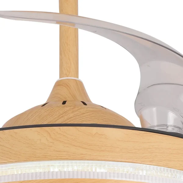 Ventilateur de Plafond Pales Pliantes LED 35W 2700-6000K Bois Lorelei|briller
